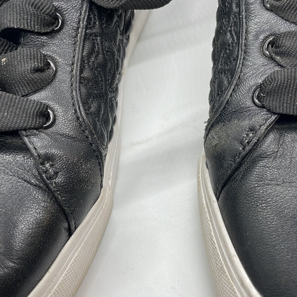 Tory Burch Perfect Black Quilted Marion Leather Sneaker Size 8.5M - Picture 10 of 11